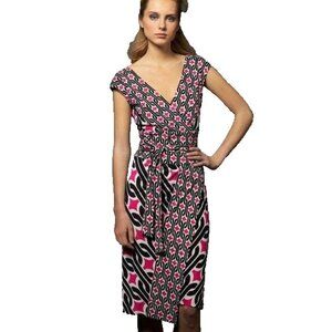 DVF Diane Von Furstenberg !00% Silk Willow Dress Women Size 4 Sleeveless